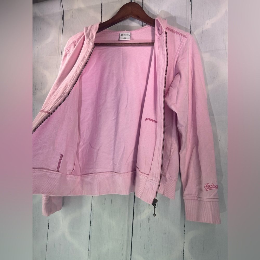 Columbia Hoodie Womens Outdoor Full Zip Up Sweatshirt Jacket Active Relaxed Sz L - Picture 8 of 10